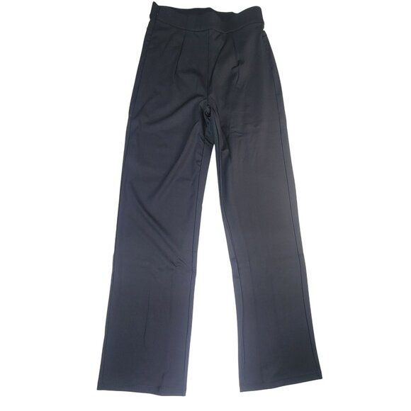 Tummy Control Pants Wide Leg Sassy Black Nylon Spandex  Womens Small New in Bag - Picture 1 of 8